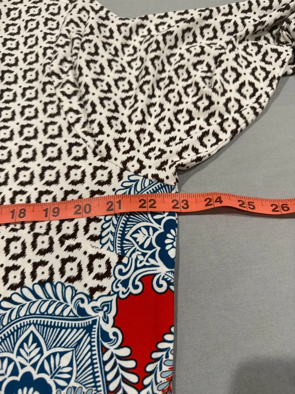 Chico’s Multicolor Stretch Boho Paisley Geometric Medallion Pattern - Picture 7 of 14